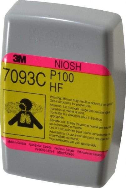 3M - Olive and Magenta P100 Filter - Series 7000, Protects Against Hydrogen Fluoride - Industrial Tool & Supply