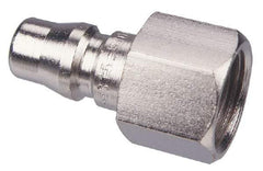 CEJN - 1/2 Female NPT Asian Pneumatic Hose Connector - Steel Zinc-Plated, 1/4" Body Diam - Industrial Tool & Supply
