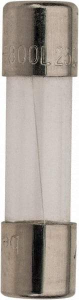 Ferraz Shawmut - 250 VAC, 0.8 Amp, Fast-Acting Miniature Glass Fuse - Clip Mount, 20mm OAL, 5mm Diam - Industrial Tool & Supply