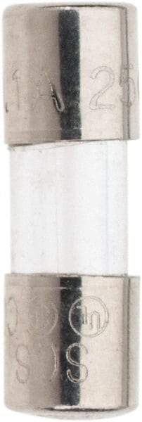 Ferraz Shawmut - 140 VDC, 250 VAC, 0.1 Amp, Fast-Acting Miniature Glass Fuse - Clip Mount, 15mm OAL, 5mm Diam - Industrial Tool & Supply