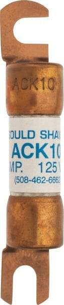 Ferraz Shawmut - 10 Amp Time Delay Round Forklift & Truck Fuse - 125VAC, 125VDC, 3.07" Long x 0.5" Wide, Bussman ACK10, Ferraz Shawmut ACK10 - Industrial Tool & Supply