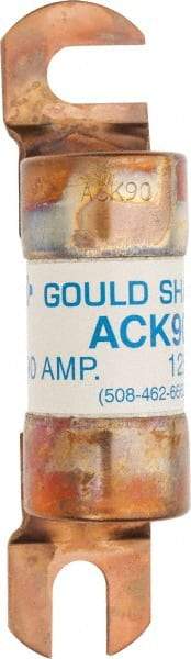 Ferraz Shawmut - 90 Amp Time Delay Round Forklift & Truck Fuse - 125VAC, 125VDC, 4.46" Long x 1" Wide, Bussman ACK90, Ferraz Shawmut ACK90 - Industrial Tool & Supply