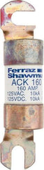 Ferraz Shawmut - 160 Amp Time Delay Round Forklift & Truck Fuse - 125VAC, 125VDC, 4.72" Long x 1" Wide, Bussman ACK160, Ferraz Shawmut ACK160 - Industrial Tool & Supply