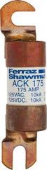 Ferraz Shawmut - 175 Amp Time Delay Round Forklift & Truck Fuse - 125VAC, 125VDC, 4.72" Long x 1" Wide, Bussman ACK175, Ferraz Shawmut ACK175 - Industrial Tool & Supply
