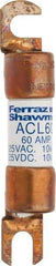Ferraz Shawmut - 60 Amp General Purpose Round Forklift & Truck Fuse - 125VAC, 125VDC, 3.07" Long x 0.5" Wide, Bussman ACL60, Ferraz Shawmut ACL60 - Industrial Tool & Supply