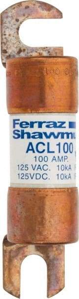 Ferraz Shawmut - 100 Amp General Purpose Round Forklift & Truck Fuse - 125VAC, 125VDC, 3.49" Long x 0.75" Wide, Bussman ACL100, Ferraz Shawmut ACL100 - Industrial Tool & Supply