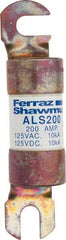 Ferraz Shawmut - 200 Amp General Purpose Round Forklift & Truck Fuse - 125VAC, 125VDC, 4.71" Long x 1" Wide, Bussman ALS200, Ferraz Shawmut ALS200 - Industrial Tool & Supply
