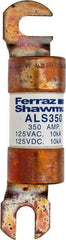 Ferraz Shawmut - 350 Amp General Purpose Round Forklift & Truck Fuse - 125VAC, 125VDC, 4.71" Long x 1" Wide, Bussman ALS350, Ferraz Shawmut ALS350 - Industrial Tool & Supply