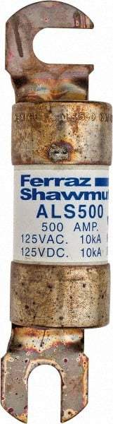 Ferraz Shawmut - 500 Amp General Purpose Round Forklift & Truck Fuse - 125VAC, 125VDC, 4.71" Long x 1" Wide, Bussman ALS500, Ferraz Shawmut ALS500 - Industrial Tool & Supply