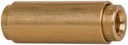 Norgren - 1/4" Outside Diam, Brass Push-to-Connect Tube Union - 150 Max psi, Tube to Tube Connection, Buna O-Ring - Industrial Tool & Supply