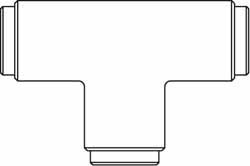 Norgren - 1/2" Outside Diam, Brass Push-to-Connect Tube Union Tee - 150 Max psi, Tube to Tube Connection, Buna O-Ring - Industrial Tool & Supply