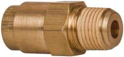 Norgren - 1/4" Outside Diam, 1/8 NPT, Brass Push-to-Connect Tube Male Connector - 150 Max psi, Tube to Male NPT Connection, Buna O-Ring - Industrial Tool & Supply