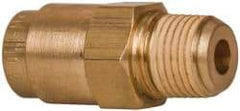 Norgren - 1/4" Outside Diam, 1/8 NPT, Brass Push-to-Connect Tube Male Connector - 150 Max psi, Tube to Male NPT Connection, Buna O-Ring - Industrial Tool & Supply