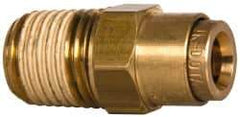 Norgren - 1/4" Outside Diam, 1/4 NPT, Brass Push-to-Connect Tube Male Connector - 150 Max psi, Tube to Male NPT Connection, Buna O-Ring - Industrial Tool & Supply