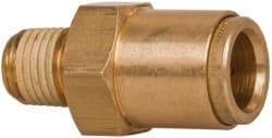 Norgren - 1/2" Outside Diam, 1/4 NPT, Brass Push-to-Connect Tube Male Connector - 150 Max psi, Tube to Male NPT Connection, Buna O-Ring - Industrial Tool & Supply