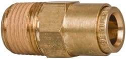 Norgren - 3/8" Outside Diam, 3/8 NPT, Brass Push-to-Connect Tube Male Connector - 150 Max psi, Tube to Male NPT Connection, Buna O-Ring - Industrial Tool & Supply