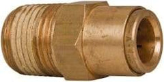 Norgren - 1/2" Outside Diam, 1/2 NPT, Brass Push-to-Connect Tube Male Connector - 150 Max psi, Tube to Male NPT Connection, Buna O-Ring - Industrial Tool & Supply