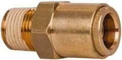 Norgren - 5/8" Outside Diam, 1/2 NPT, Brass Push-to-Connect Tube Male Connector - 150 Max psi, Tube to Male NPT Connection, Buna O-Ring - Industrial Tool & Supply