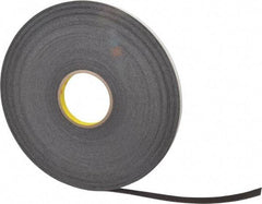 3M - 1/2" x 36 Yd Rubber Adhesive Double Sided Tape - 1/16" Thick, Black, Polyethylene Foam Liner, Continuous Roll, Series 4466B - Industrial Tool & Supply