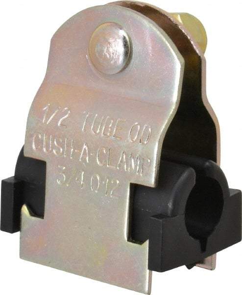 ZSI - 1/2" Pipe, Tube Clamp with Cushion - Dichromate - Industrial Tool & Supply