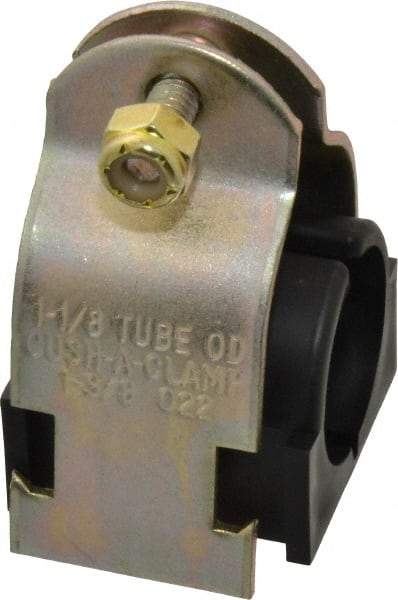 ZSI - 1-1/8" Pipe, Tube Clamp with Cushion - Dichromate - Industrial Tool & Supply