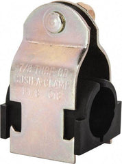 ZSI - 1/2" Pipe," Pipe Clamp with Cushion - Dichromate - Industrial Tool & Supply