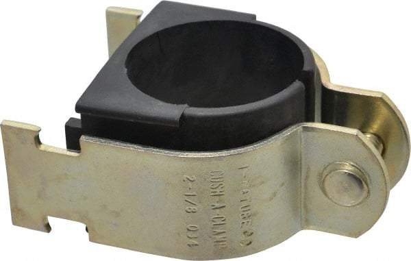 ZSI - 1-1/2" Pipe," Pipe Clamp with Cushion - Dichromate - Industrial Tool & Supply