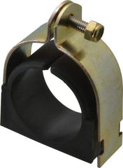 ZSI - 2" Pipe," Pipe Clamp with Cushion - Dichromate - Industrial Tool & Supply