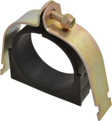 ZSI - 3" Pipe," Pipe Clamp with Cushion - Dichromate - Industrial Tool & Supply