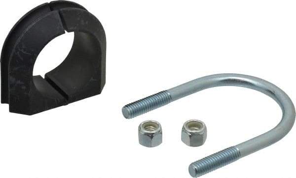 ZSI - 1-1/2" Pipe, Steel U Bolt Clamp with Cushion - Electro Galvanized, 3/4" Panel Thickness - Industrial Tool & Supply