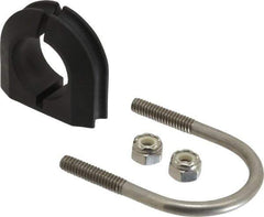 ZSI - 3/4" Pipe, Grade 316 Stainless Steel U Bolt Clamp with Cushion - 1/2" Panel Thickness - Industrial Tool & Supply