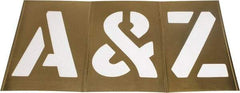 C.H. Hanson - 33 Piece, 12 Inch Character Size, Brass Stencil - Contains Letters - Industrial Tool & Supply