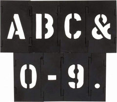 C.H. Hanson - 1 Inch Characters, PVC Plastic Stencil Set - 138 Pieces - Industrial Tool & Supply