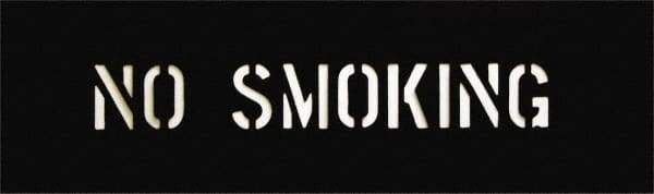 C.H. Hanson - 2 Inch Characters, No Smoking, Plastic Stencil - 6 x 17 Inch Overall Size - Industrial Tool & Supply