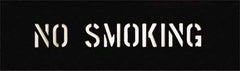 C.H. Hanson - 2 Inch Characters, No Smoking, Plastic Stencil - 6 x 17 Inch Overall Size - Industrial Tool & Supply