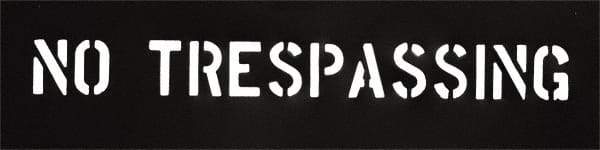 C.H. Hanson - 2 Inch Characters, No Tresspassing, Plastic Stencil - 6 x 17 Inch Overall Size - Industrial Tool & Supply