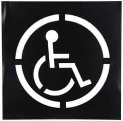 C.H. Hanson - 15 Inch Diameter Characters, Handicap Symbol, Plastic Stencil - 20 x 20 Inch Overall Size - Industrial Tool & Supply