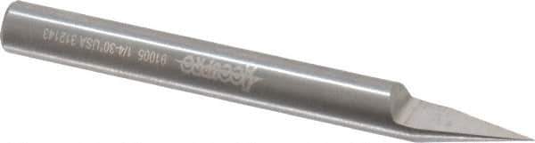 Accupro - 1/4 Inch Diameter, 2-1/2 Inch Overall Length, 3/8 Inch Split Length, Solid Carbide, Conical Point Split End Carbide Blank - Single End, 30° Point - Industrial Tool & Supply