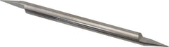 Accupro - 3/16 Inch Diameter, 3 Inch Overall Length, 3/8 Inch Split Length, Solid Carbide, Conical Point Split End Carbide Blank - Single End, 30° Point - Industrial Tool & Supply
