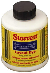 Starrett - Blue Layout Fluid - 32 Ounce Can - Industrial Tool & Supply