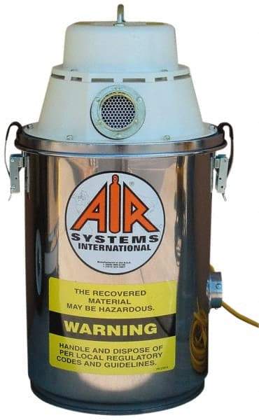 AIR Systems - 2 Gal, Stainless Steel Tank, Dry, Toxic Dust Vacuum Cleaner - 1.3 hp, 7.5 Amps - Industrial Tool & Supply