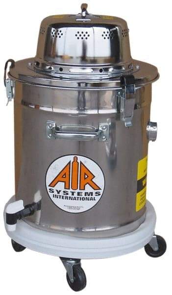 AIR Systems - 5 Gal, Stainless Steel Tank, Dry, Toxic Dust Vacuum Cleaner - 1.3 hp, 7.5 Amps - Industrial Tool & Supply