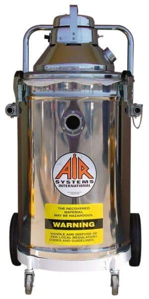 AIR Systems - 15 Gal, Stainless Steel Tank, Dry, Toxic Dust Vacuum Cleaner - 2.3 hp, 11 Amps - Industrial Tool & Supply