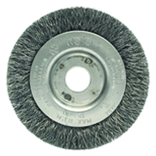 ‎3″ Diameter-3/8″-1/2″ Arbor Hole - Crimped Steel Wire Straight Wheel - Industrial Tool & Supply