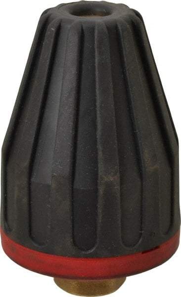 Dirt Killer - 4,700 psi Rotating, Brass, Ceramic & Plastic, Blast Pressure Washer Nozzle - 8mm Orifice Diam, 1/4" Thread, NPT, Red - Industrial Tool & Supply