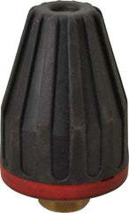 Dirt Killer - 4,700 psi Rotating, Brass, Ceramic & Plastic, Blast Pressure Washer Nozzle - 8mm Orifice Diam, 1/4" Thread, NPT, Red - Industrial Tool & Supply