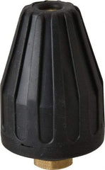 Dirt Killer - 4,700 psi Rotating, Brass, Ceramic & Plastic, Blast Pressure Washer Nozzle - 5.5mm Orifice Diam, 1/4" Thread, NPT, Black - Industrial Tool & Supply