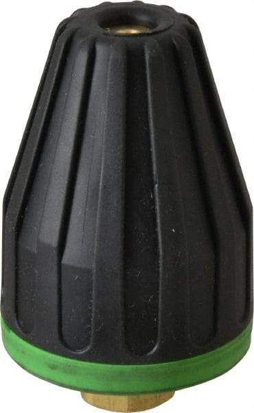 Dirt Killer - 4,700 psi Rotating, Brass, Ceramic & Plastic, Blast Pressure Washer Nozzle - 4.5mm Orifice Diam, 1/4" Thread, NPT, Yellow - Industrial Tool & Supply