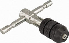Interstate - 1/16 to 3/16" Tap Capacity, T Handle Tap Wrench - 2-23/64" Overall Length, Fixed Handle - Exact Industrial Supply