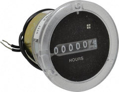 Trumeter - 6 Digit Wheel Display Hour Meter - No Reset - Industrial Tool & Supply